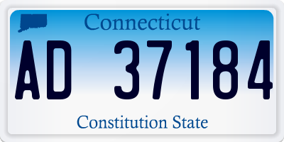 CT license plate AD37184