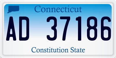 CT license plate AD37186