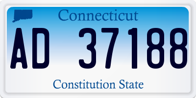 CT license plate AD37188