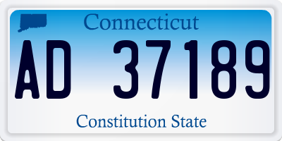 CT license plate AD37189