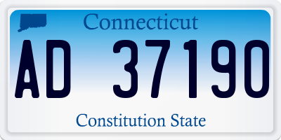CT license plate AD37190
