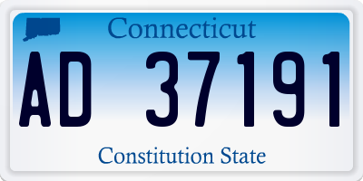 CT license plate AD37191