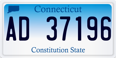 CT license plate AD37196