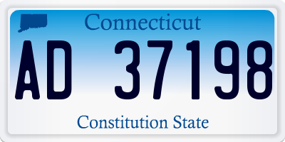 CT license plate AD37198