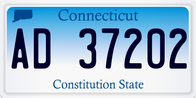 CT license plate AD37202