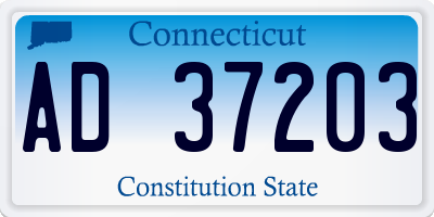 CT license plate AD37203