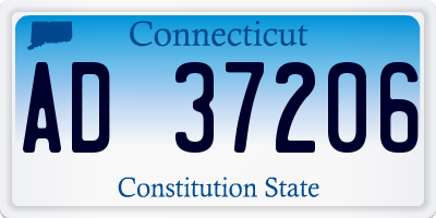 CT license plate AD37206