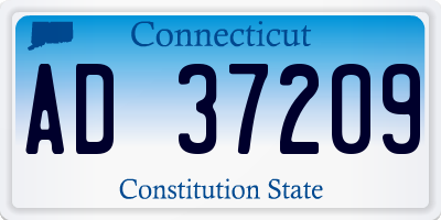 CT license plate AD37209