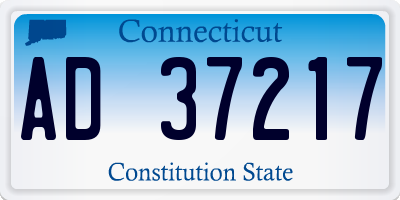 CT license plate AD37217