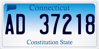 CT license plate AD37218