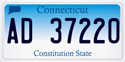CT license plate AD37220
