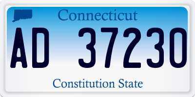CT license plate AD37230