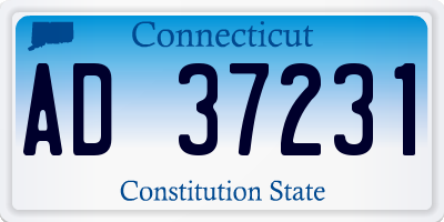 CT license plate AD37231