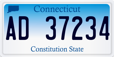 CT license plate AD37234
