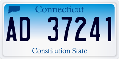 CT license plate AD37241