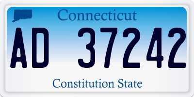 CT license plate AD37242