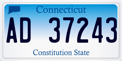 CT license plate AD37243