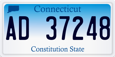 CT license plate AD37248
