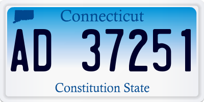 CT license plate AD37251