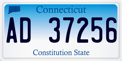 CT license plate AD37256