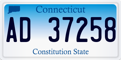 CT license plate AD37258