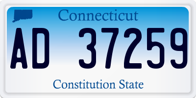 CT license plate AD37259