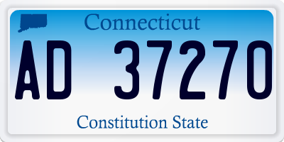 CT license plate AD37270