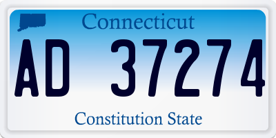 CT license plate AD37274