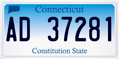 CT license plate AD37281