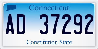 CT license plate AD37292
