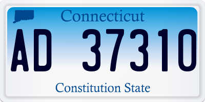 CT license plate AD37310