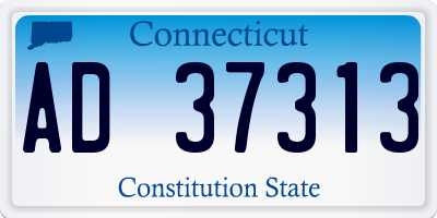 CT license plate AD37313