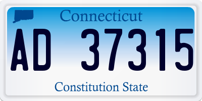 CT license plate AD37315