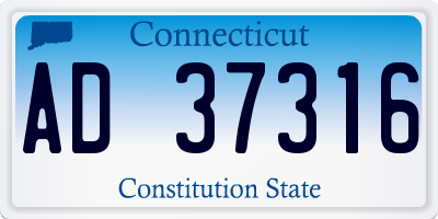 CT license plate AD37316