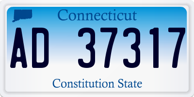 CT license plate AD37317