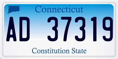 CT license plate AD37319