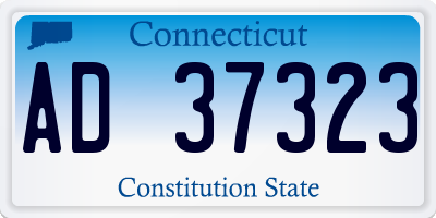 CT license plate AD37323