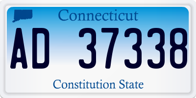 CT license plate AD37338