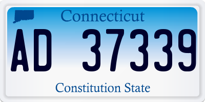 CT license plate AD37339