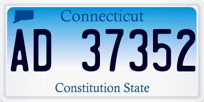 CT license plate AD37352