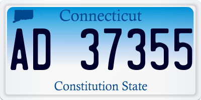 CT license plate AD37355