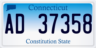 CT license plate AD37358