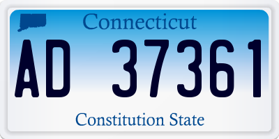 CT license plate AD37361