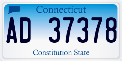 CT license plate AD37378