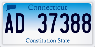 CT license plate AD37388