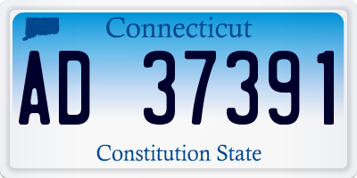 CT license plate AD37391