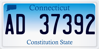CT license plate AD37392
