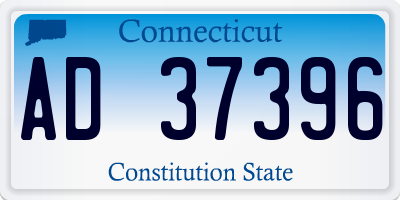 CT license plate AD37396