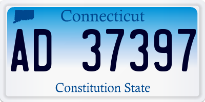 CT license plate AD37397