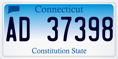 CT license plate AD37398